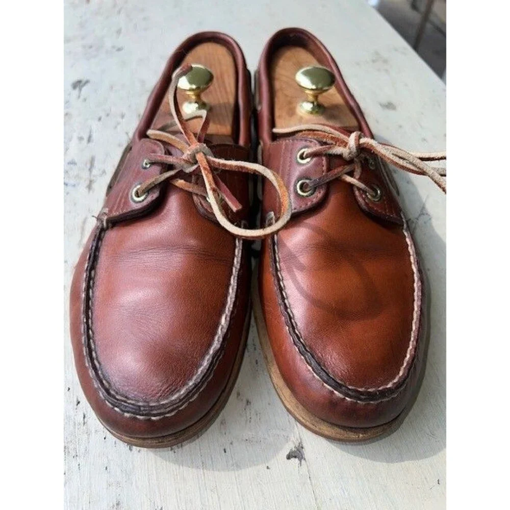 Timberland Men's sz 10 Brown Classic 2 Eye Boat Shoes VGC